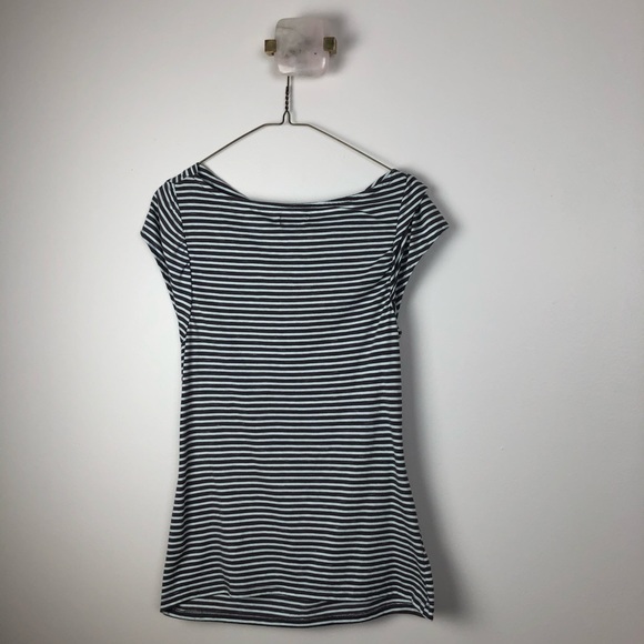 Delletta | Stripped Boat Neck Blouse - Picture 2 of 7